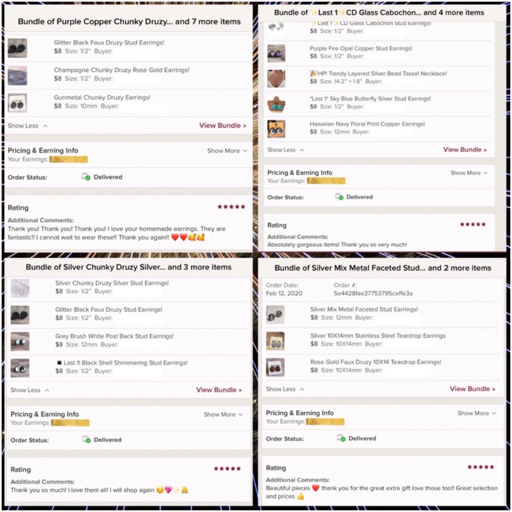 Iridescent Mermaid Vintage Bronze Drop Earrings! - Picture 10 of 11